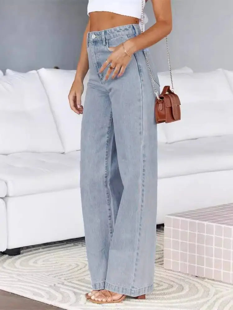 Light Washed Wide Leg Jeans
