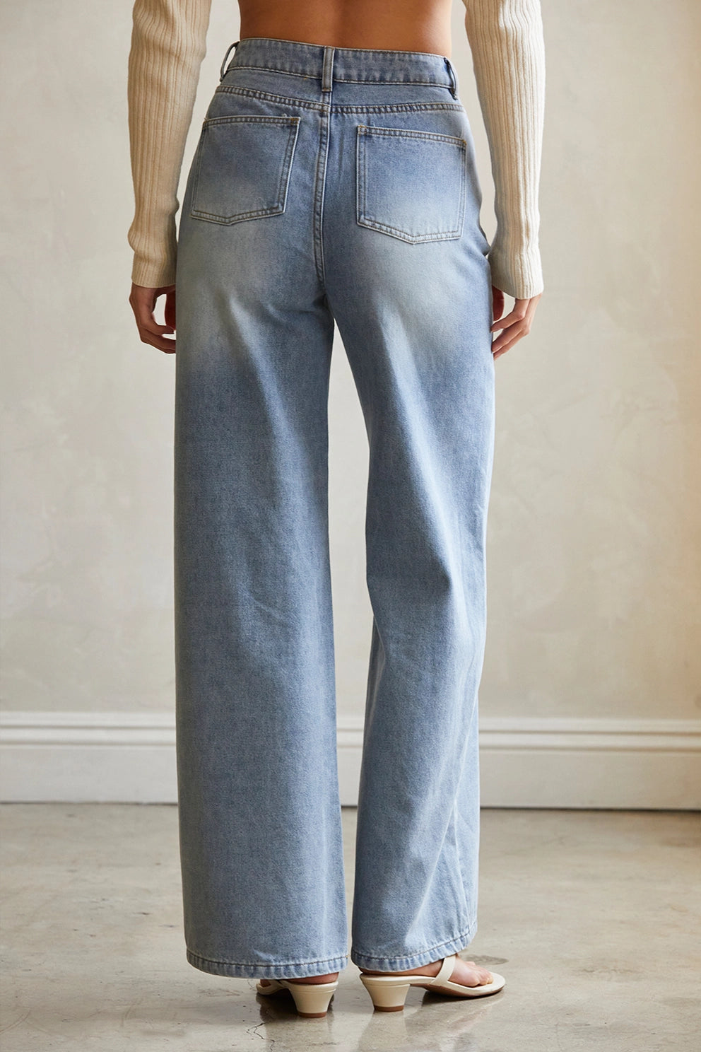 Front Tie Denim Pants