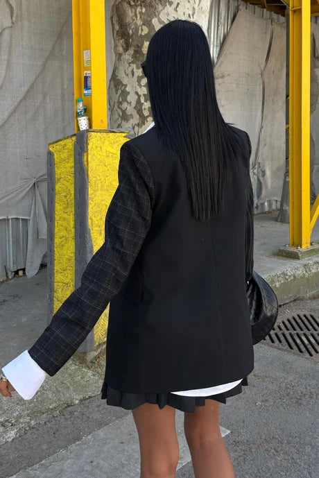Garnished Black Blazer Jacket