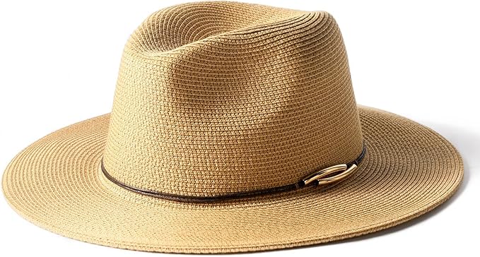 Women's Sun Hat with Gold Charm