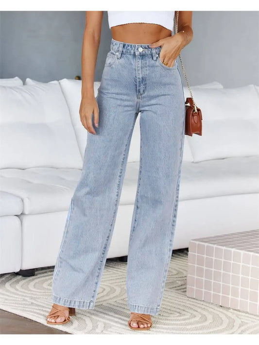 Light Washed Wide Leg Jeans